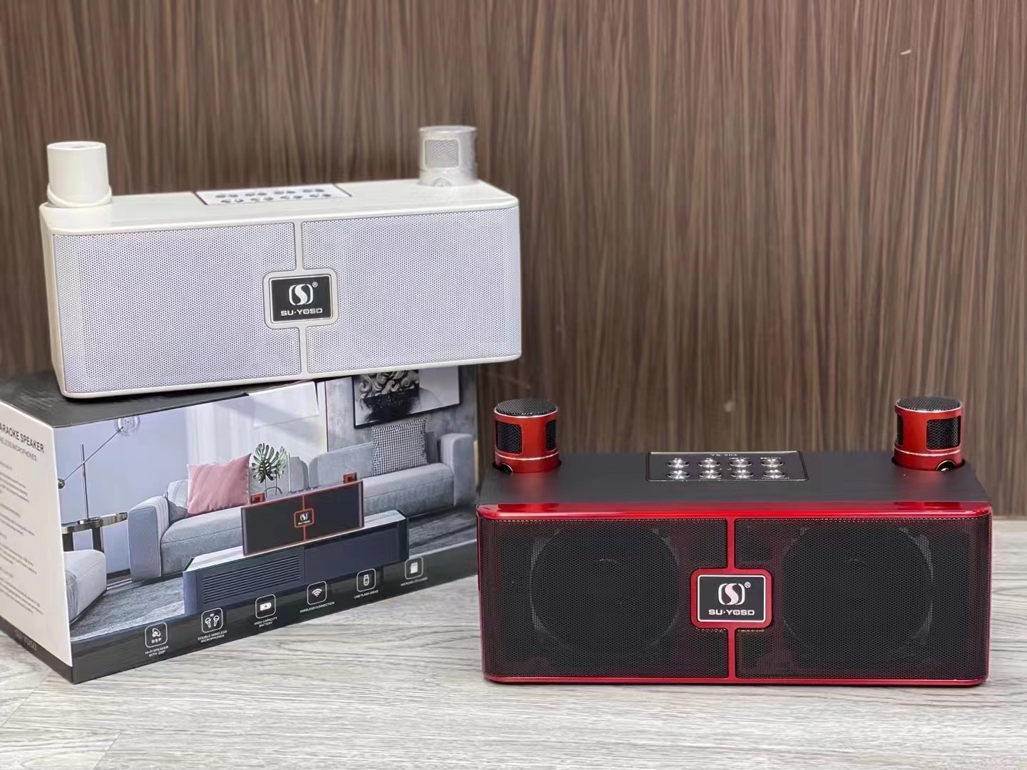New wireless Bluetooth speaker YS204 mobile karaoke microphone audio integrated handheld home KTV_voghion.com