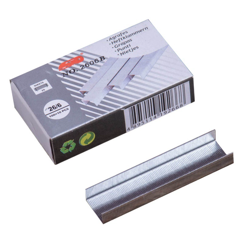 Стандартные универсальные скрепки Qiwenshi 2606B № 12 для финансовых и офисных принадлежностей студентов, унифицированные скрепки 24/6.