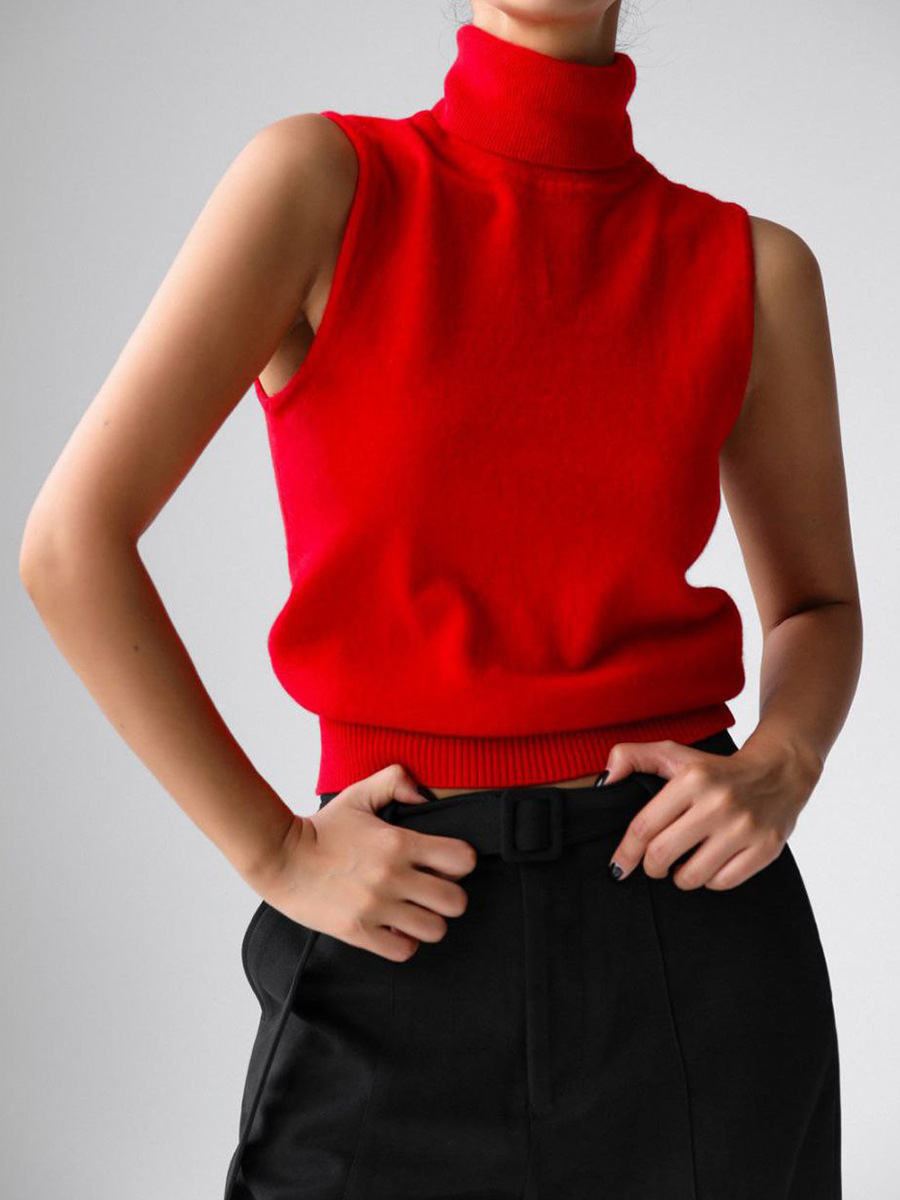 knitted vest sleevless