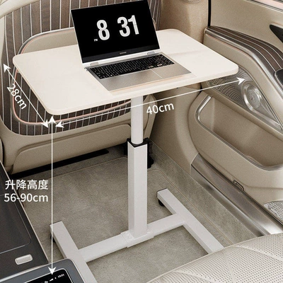 Laptop, and Computer Use, Car table board - white-4028-no-gear-bar-white-frame-liftable-suitable-for-small-cars