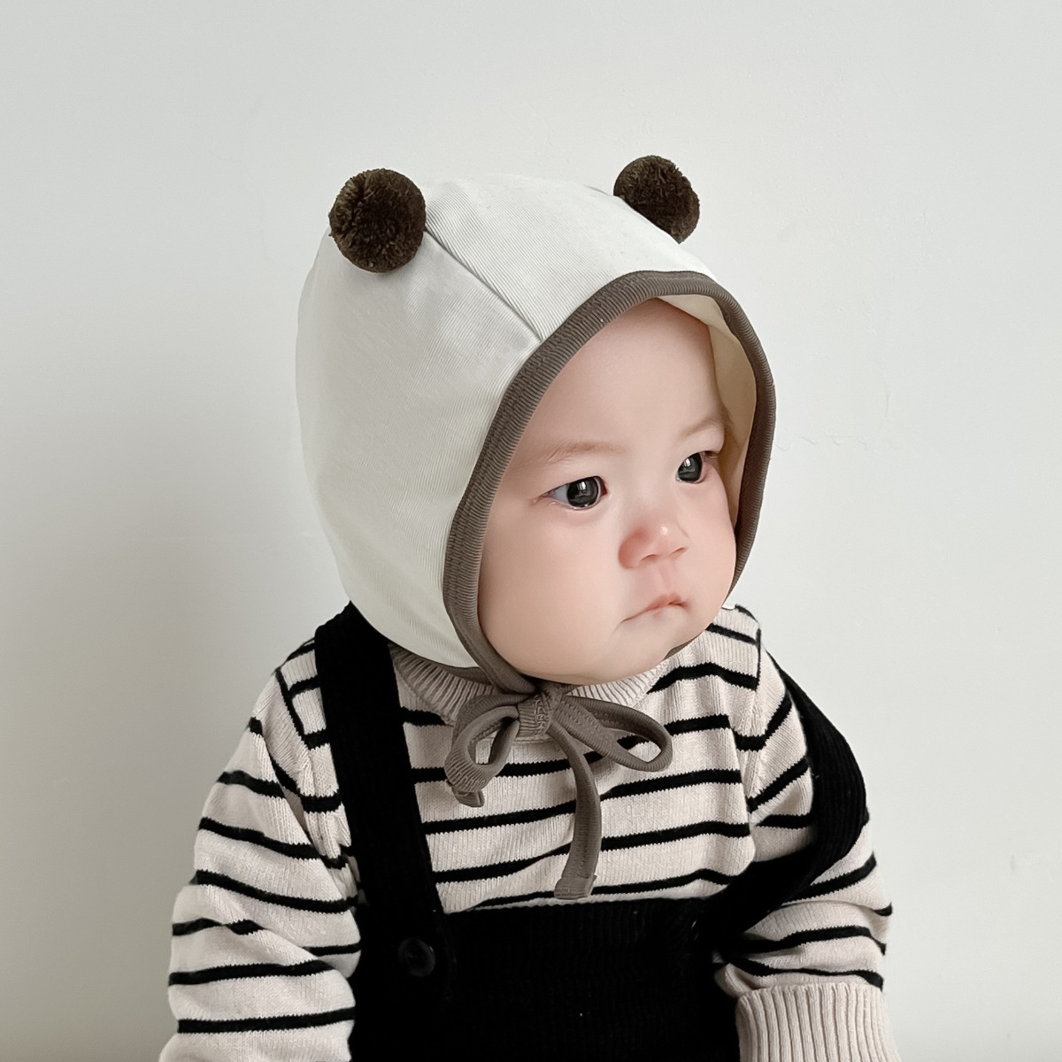 Sombreros para bebés primavera y otoño recién nacidos bonitos sombreros para bebés pequeños meses de algodón puro otoño y invierno sombreros para las orejas