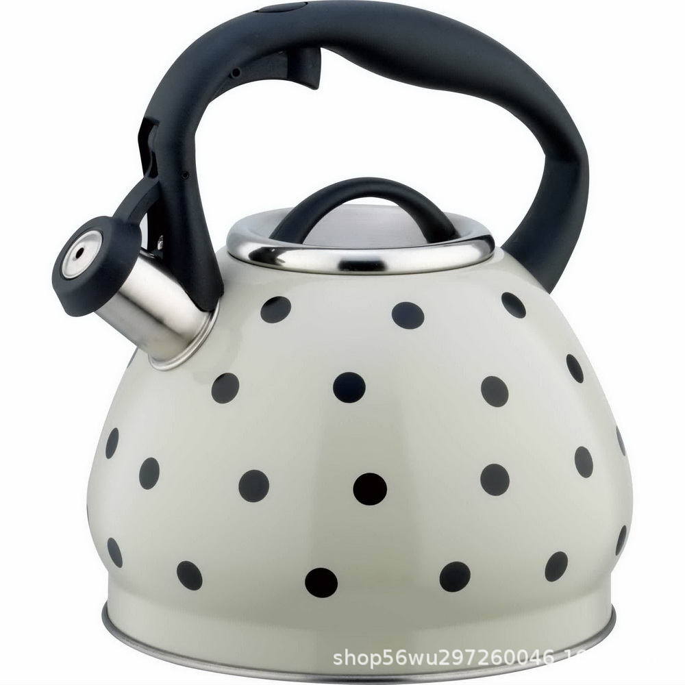 3L 베이지 웨이브 도트 자동 핸들