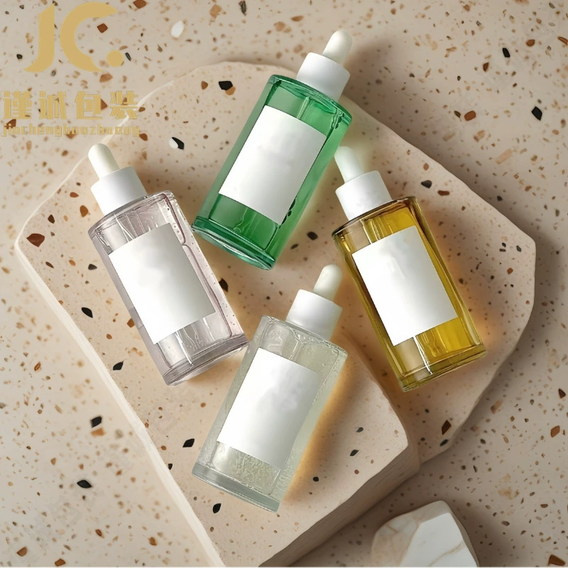 100ml Прозрачный плоский плечо белый клей-капельница бутылка Juxuegao эссенка масло бутылка косметическая бутылка упаковка
