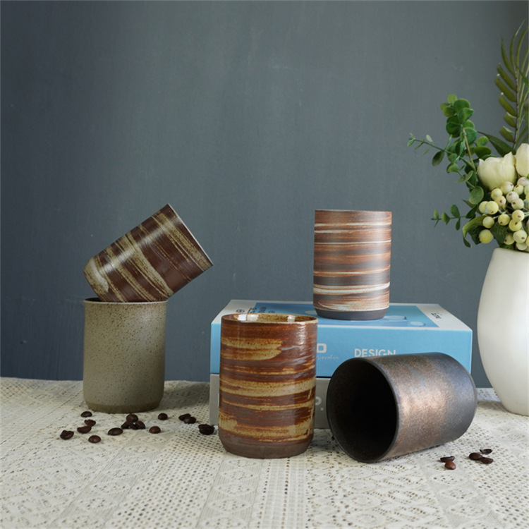Rustikale Keramik Espressotasse - Handgefertigte Kaffeetasse_voghion.com