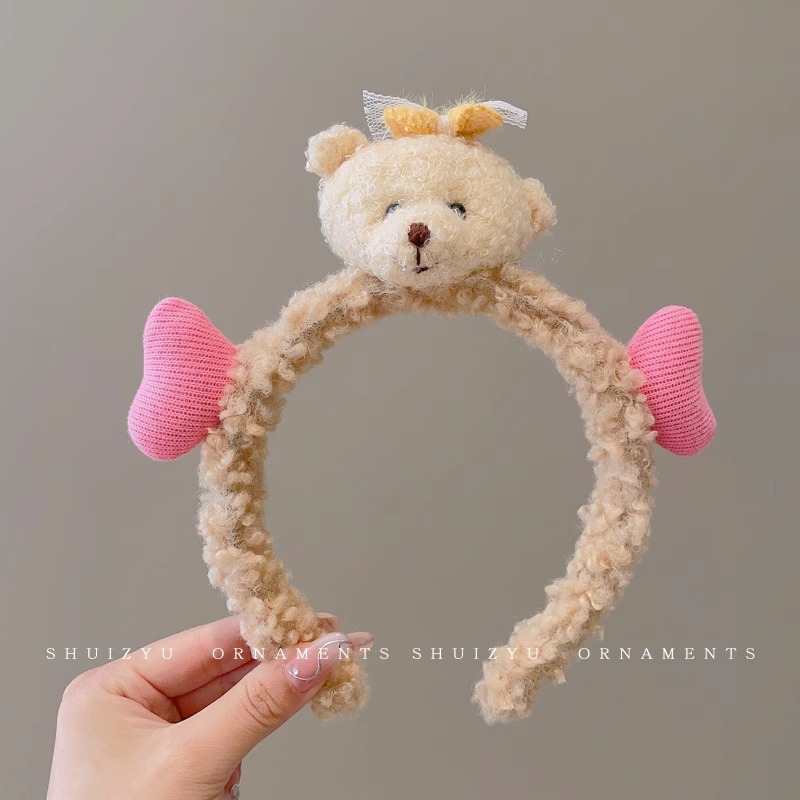 Face Wash diadema especial femenina 2023 nueva diadema femenina antideslizante horquilla de pelo de felpa Paquete de pelo banda de pelo de dibujos animados tocado