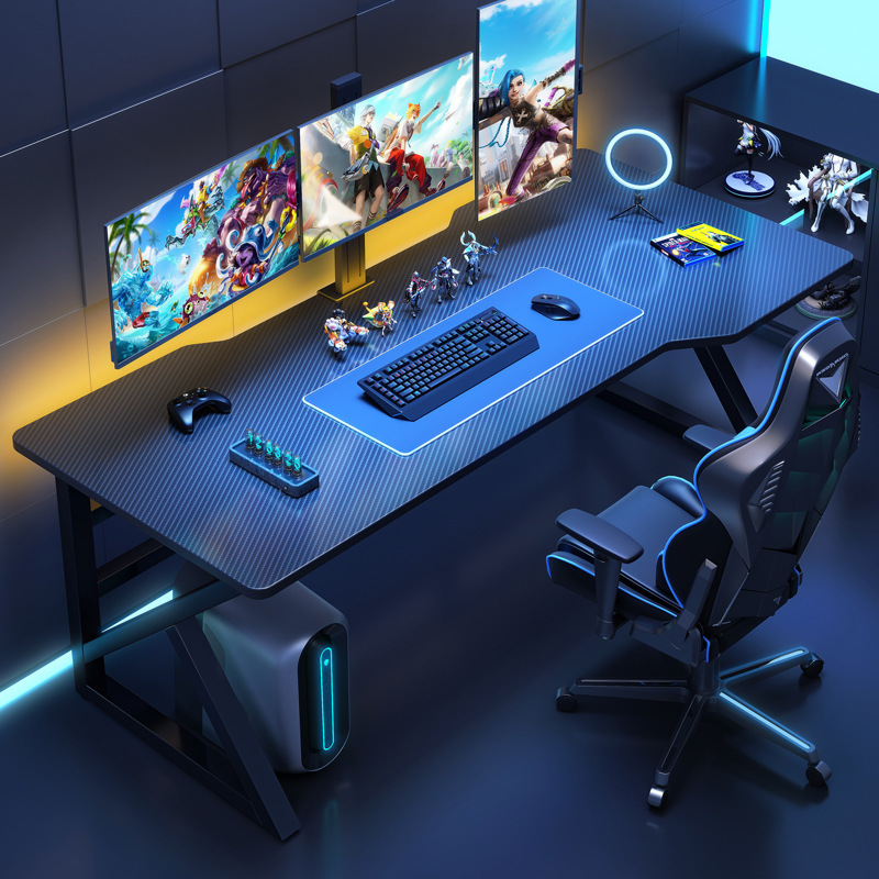 Mingzheng Furniture Factory Computer Desk Desktop Home E-Sports Table Carbon Fiber Game Table Bedroom Single Office Desk Study