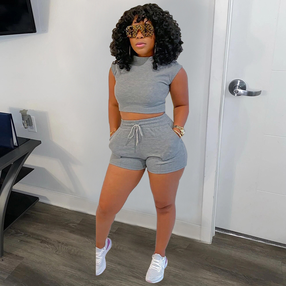 Women's solid color fashion casual suit