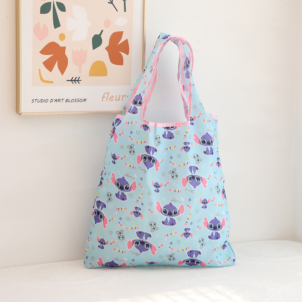 Dibujos animados lindo coolomi gran capacidad bolsa de protección del medio ambiente portátil plegable supermercado bolsa de compras bolsa de tela ligera bolsa de hombro