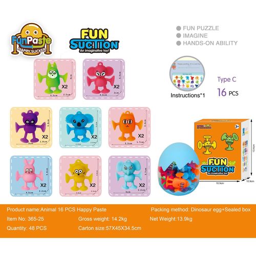 New cute cartoon sucker animal doll octopus sucking sticky toy children's educational scientific and educational toys