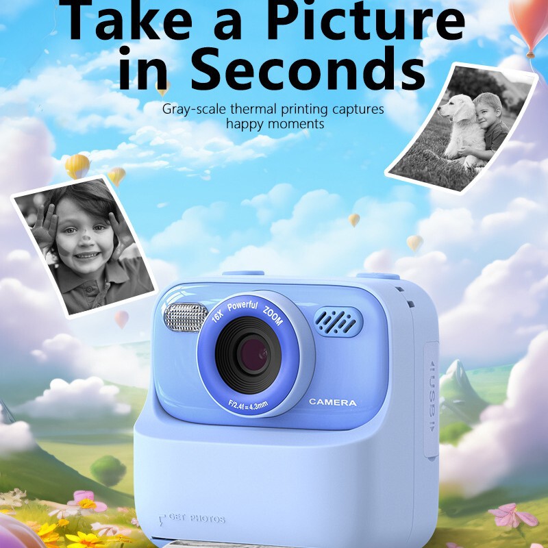 New Amazon Popular Children's Instant Printing Camera Polaroid Camera Mini Selfie Camera Manufacturer Direct
