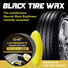 100g汽车轮胎翻新蜡增黑耐久清洗蜡车胎养护防水防老化翻新蜡外贸
