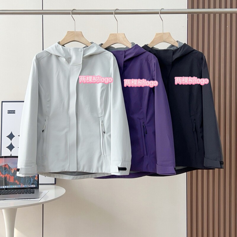 Two Trees Little Tree Women's Short Waterproof Jacket Outdoor Hiking Sports Windproof and Water-Resistant Women's Jacket Two Trees Little Tree Women's Short Waterproof Jacket Outdoor Hiking Sports Windproof and Water-Resistant Women's Jacket