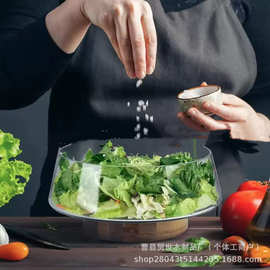 跨境木质沙拉碗家用茶几高脚水果零食托盘水果沙拉碗干果甜品盘