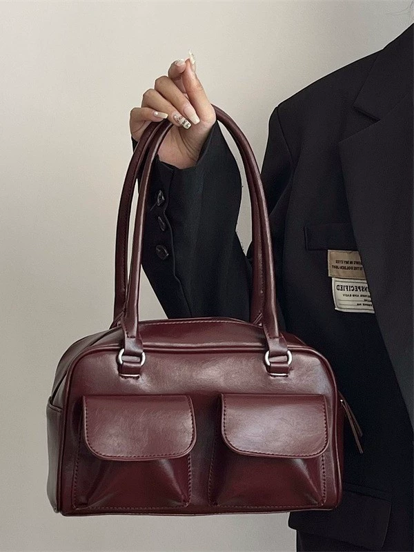 Underarm Shoulder Bag, Retro One-Shoulder Handbag, 28×10×16 cm, Capacious