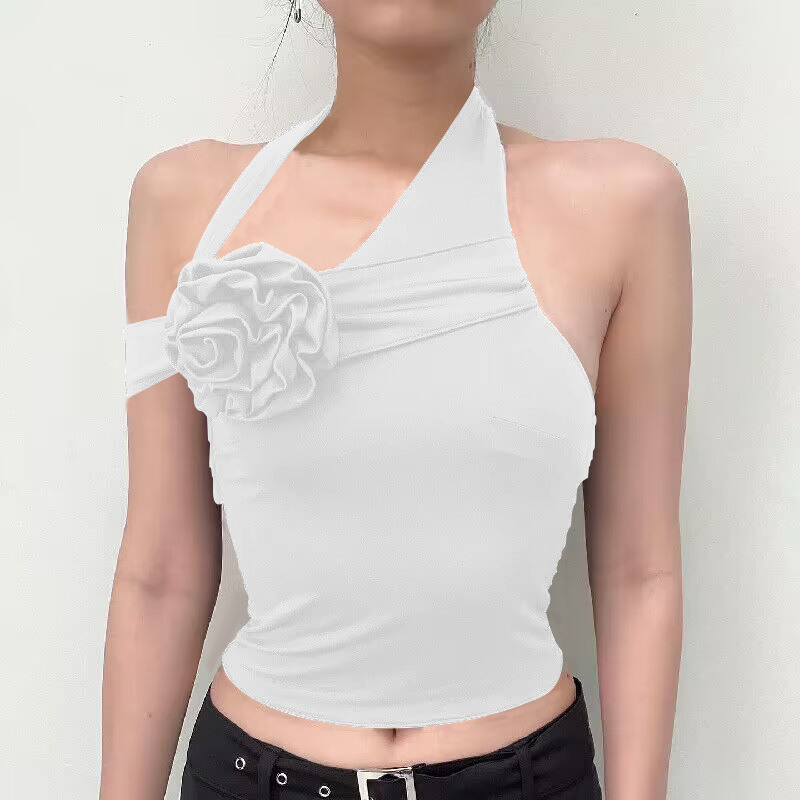 Women's Wrap Crop Top Tank Tops Sexy Flower display picture 3