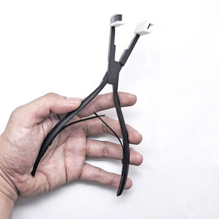 Stainless steel film multifunctional black hair tongs needle-nose pliers hair tools seven-pin hair tongs manufacturers
