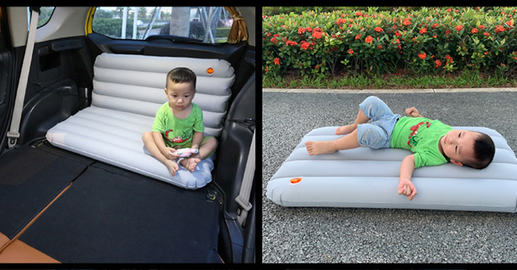 Car inflatable bed, SUV air mattress for the back seat, sleeping pad, portable bed sleeping pad for the rear seat, height-increasing cushion