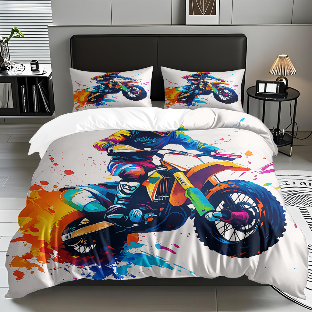 Transfronterizos hogares cool motocicleta impresión digital pro piel quilt kit fuente soporte de fábrica TEMU / JIT