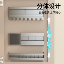 浴室柜门后面置物架免打孔壁挂式镜柜门背美妆架口红化妆品置物架