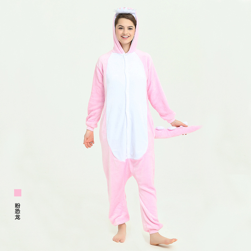 Nuevos pijamas de león, pijamas de husky, pijamas de franela de pareja con dibujos animados para hombres y mujeres.