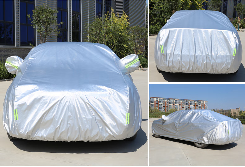 In-Stock Cross-Border 190t Car Cover Full Cover Sun Protection Dustproof Heat Insulation Car Cover Sunshade Car Cover