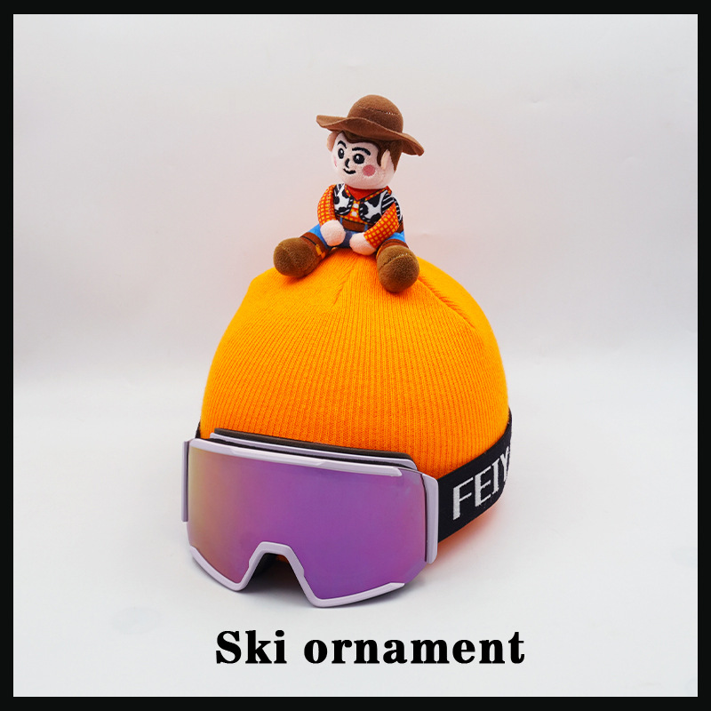 Helmet Cover Doll Woody Sitting Winter Skiing Helmet Cover