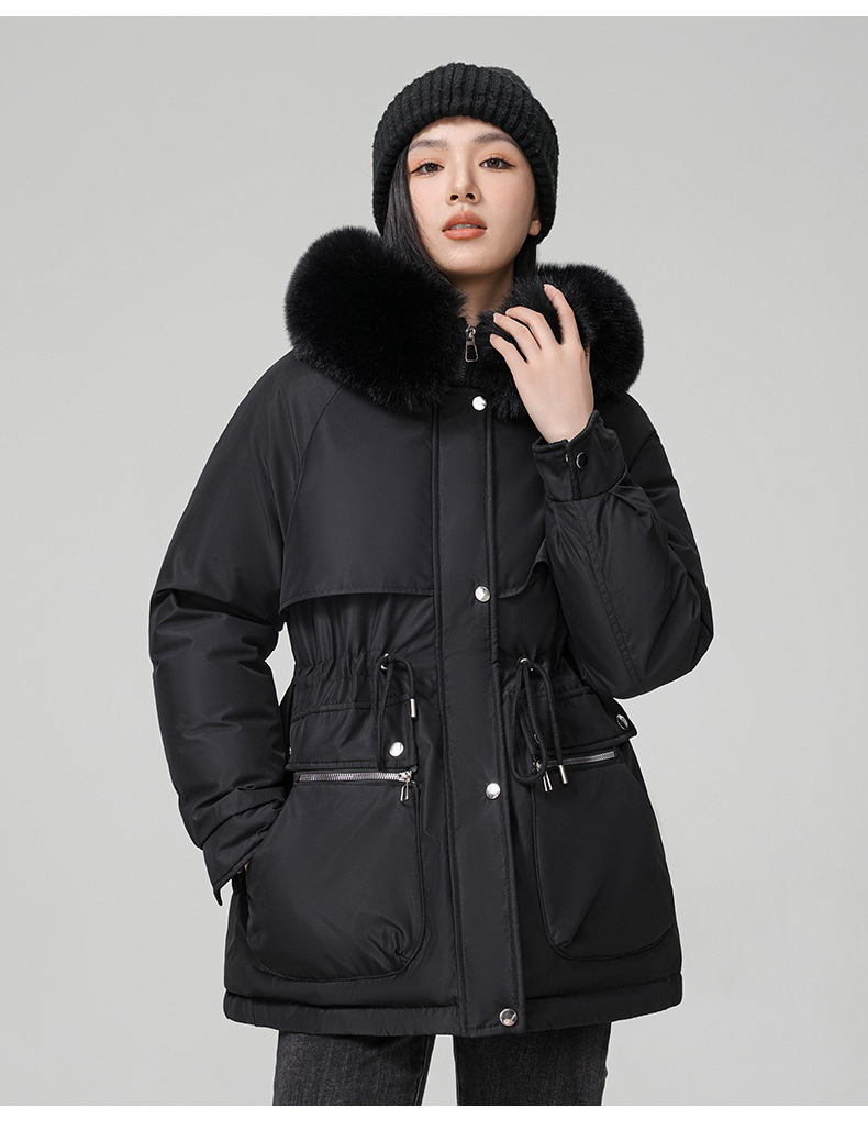Foreign trade plus veet overcomes women's long 2024 new winter style jacket, slimming and thickening cotton coat, small_voghion.com
