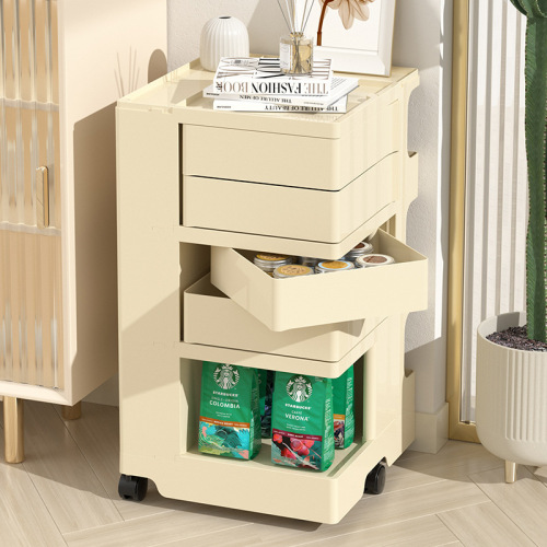 Internet-famous rotating storage cabinet | Home-use storage for odds and ends | Bedside storage unit | Freestanding snack cabinet | Cream-style storage locker
