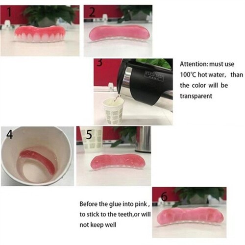 Cross-border Snap-On Smile whitening silicone fake teeth tray Smile Instant Adhesive Dental Patch