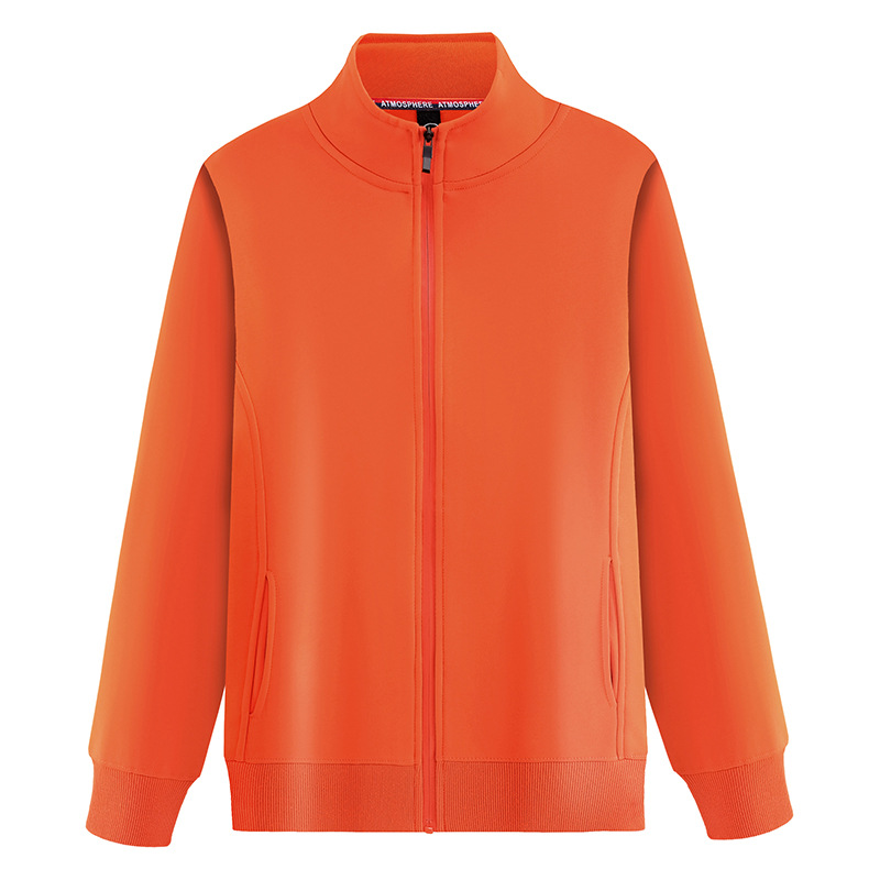 Sudadera de invierno con cuello alto y cremallera, de terciopelo Silver Fox, con logotipo personalizado impreso y bordado, chaqueta de trabajo de oficina, ropa para actividades al aire libre