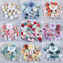 仿真花diy花朵套装材料 簪花头饰汉服发饰痛包装饰学士帽假花绢花