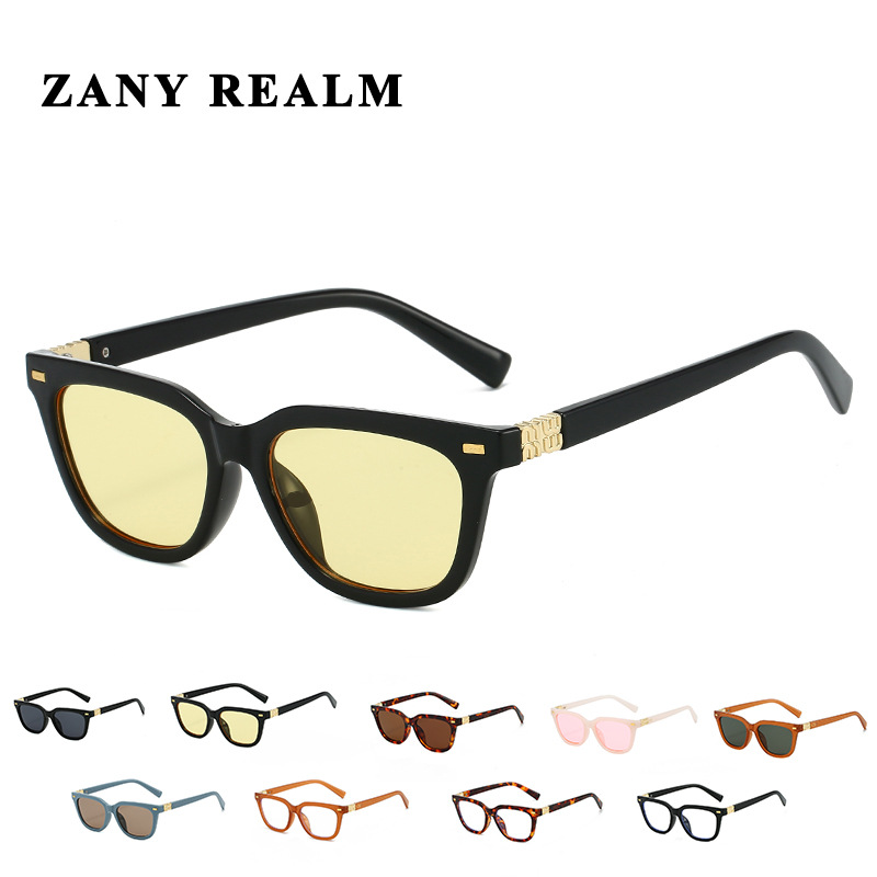 Nuevas gafas de sol transfronterizas, gafas de sol de personalidad retro, caja cuadrada, gafas planas de moda para hombres y mujeres de moda, se pueden combinar con miopía