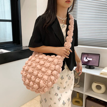 韩版褶皱云朵包包女2023新款休闲潮流单肩腋下包大容量饺包斜挎包