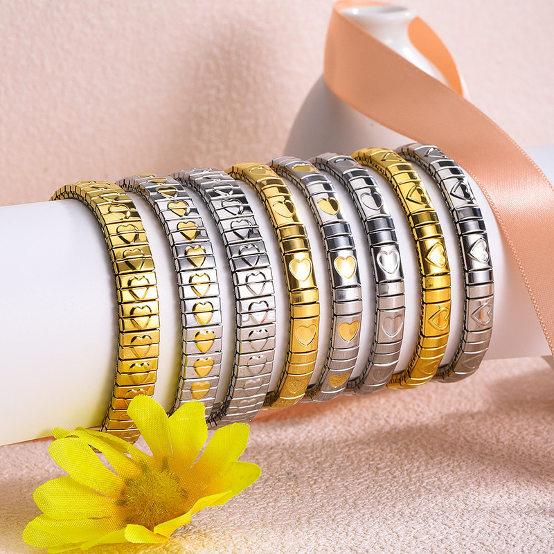 Cross-Border Stainless Steel Light Luxury High-End Elastic Bracelet Niche Fashion Simple Handmade Adjustable Bracelet Wholesale Cross-Border Stainless Steel Light Luxury High-End Elastic Bracelet Niche Fashion Simple Handmade Adjustable Bracelet Wholesale