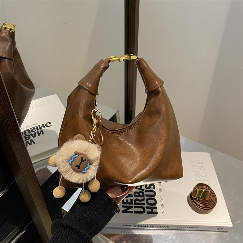 Corea del Sur INS moda moda bolso de brazalete de invierno 2024, nuevo retro simple bolso de hombro bolso de mujer