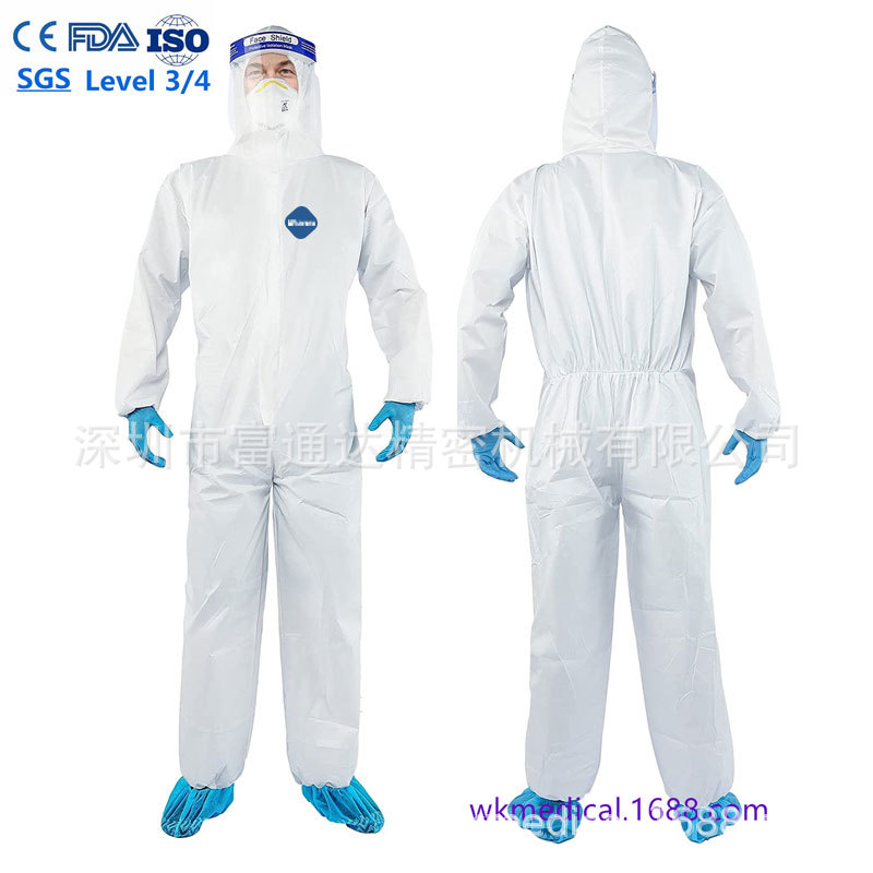 可出口510K一次性tyvek一次性工作服60g适用于住院病房防飞沫 FDA