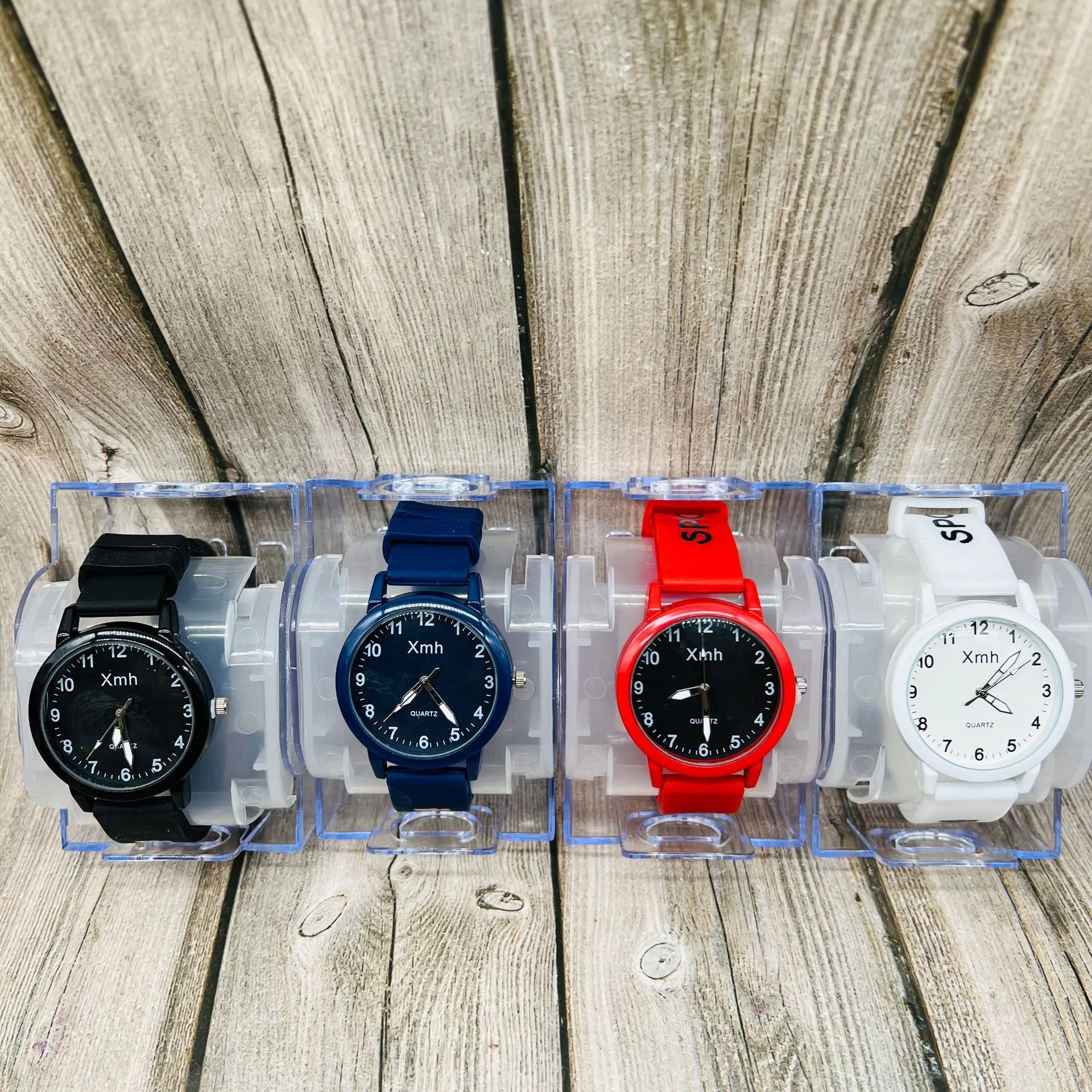 Reloj de cuarzo nuevo reloj electrónico LED coreano simple reloj de estudiante caja de plástico transparente reloj gran cantidad Congyo