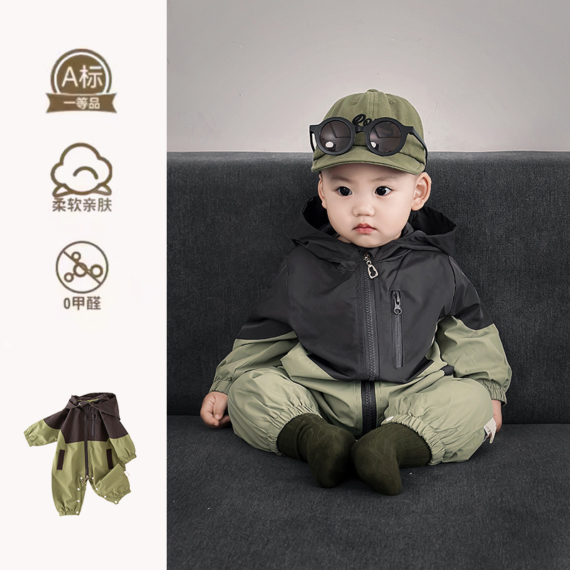 Children's autumn windproof demi-season bodysuit for new born to go…