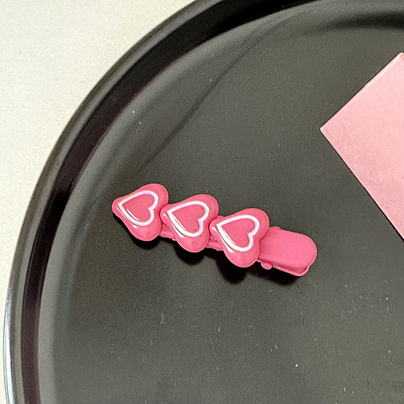 Y2g star sweet cool pink white five-pointed star hairpin side bangs broken hair duckbill clip sweet hair accessories all-match New_voghion.com