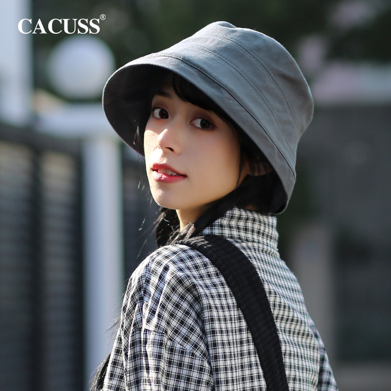 Sun Hat for Women, Simple and Versatile Fisherman Hat in Stock, Japanese Style Style Large Head Circumference Sun Hat, Korean Trendy Brand Large Brim Hat