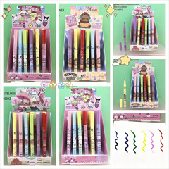 Mlundo Color Eyeliner Pen, Quick-Drying Waterproof Oilproof Smudge-Proof Quick-Drying Hard Tip Extremely Fine Eyeliner Liquid Makeup