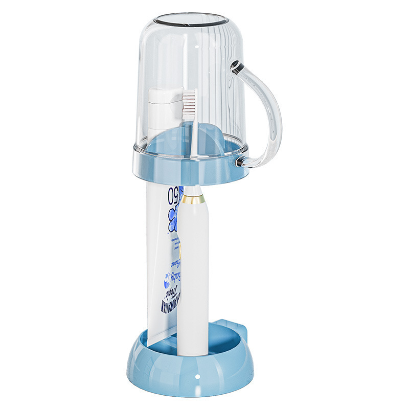 Wall Mounted Toothbrush Cup Holder Set For Bathroom Storage_voghion.com