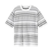 Verano nuevo cuello redondo ligero texturizado rayas camiseta de manga corta camiseta de punto hombre sin calentamiento camiseta de negocios comercio exterior al por mayor transfronterizo