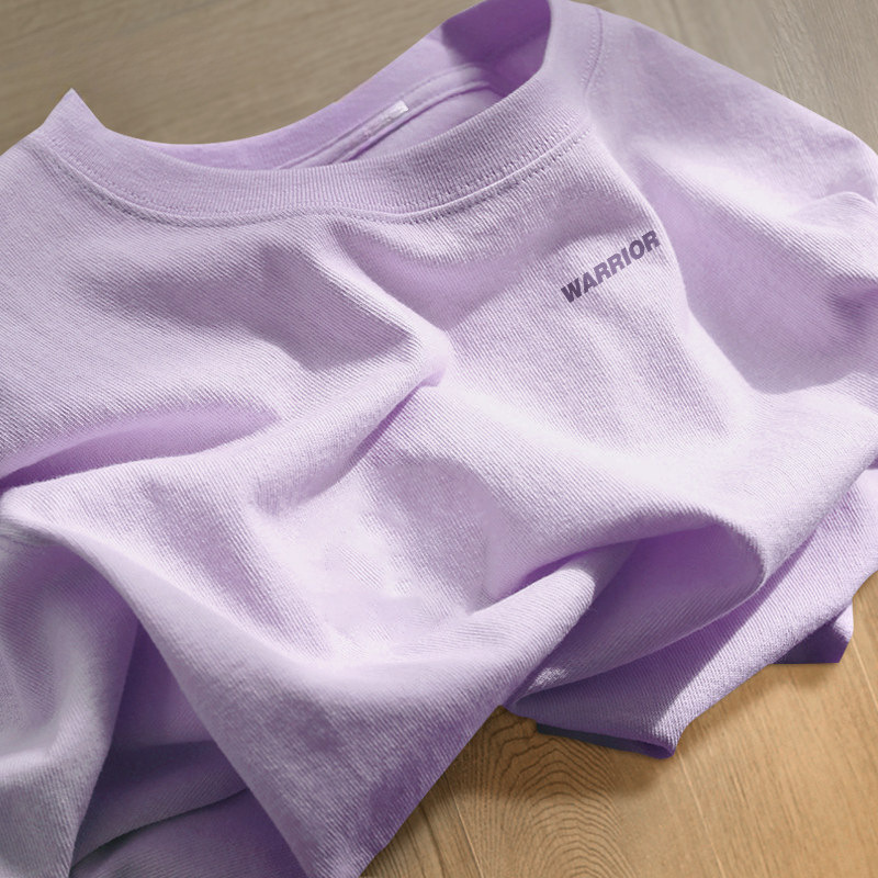 Purple short-sleeve T-shirt for women, 2026 new summer women's cotton tee shirt, plus size loose top for ladies Y Purple short-sleeve T-shirt for women, 2026 new summer women's cotton tee shirt, plus size loose top for ladies Y