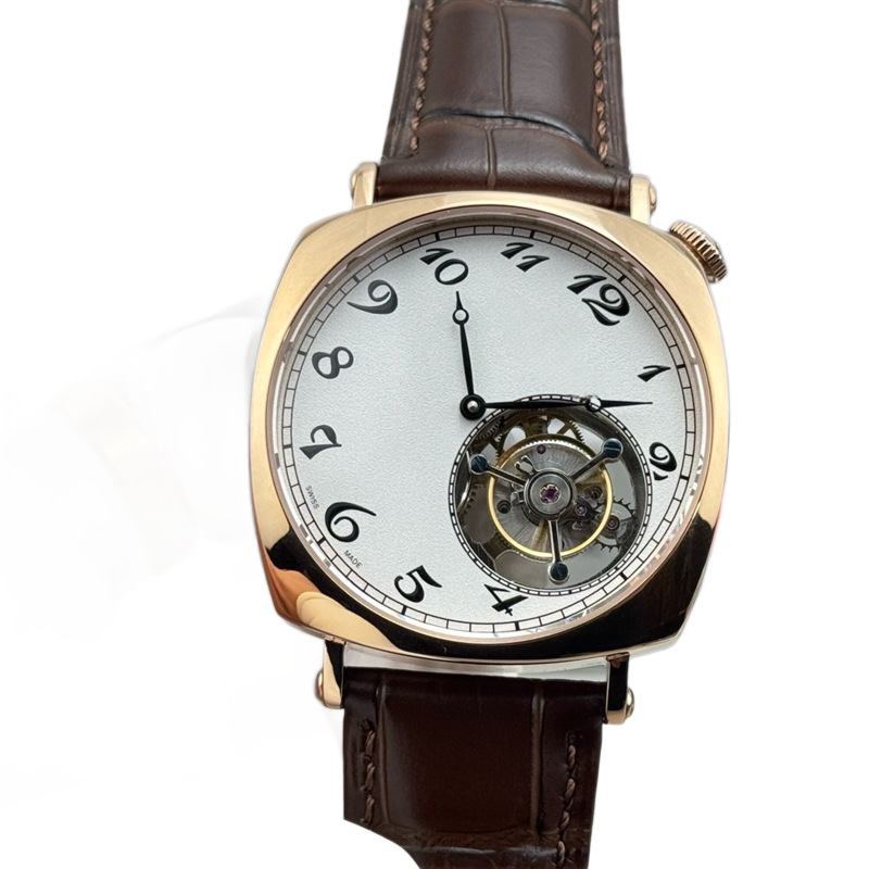 2026 explosión clásica jiang shijia 1921 tourbillon mecánico reloj de pulsera cuello inclinado reloj de conductor estación de carcasa cuadrada arqueada oeste