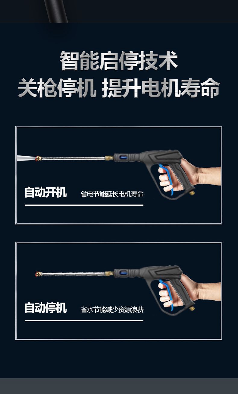 Weilan Ultra-High Pressure Cleaning Machine Industrial Grade Powerful Floor Washing Car Washing Machine Water Gun Commercial Car Wash Shop Farm