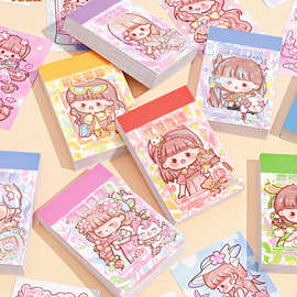 子亦AKi酱手帐贴纸女孩儿童贴画少女心小图案豆豆本卡通可爱颜值