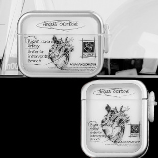 Heart Sketch Anatomy Design Suitable for Apple AirPods 1/2/4/3 Protective Case Pro 2/Pro 3 Generation