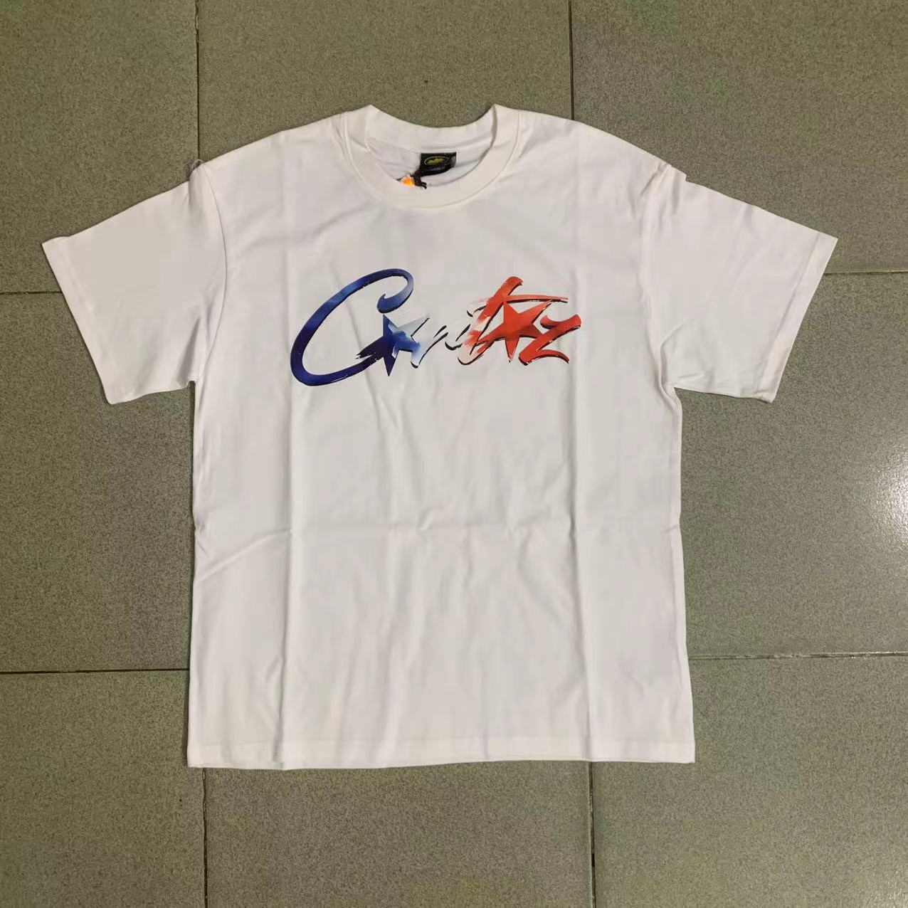 Corteiz T-shirt Star Script Logo White