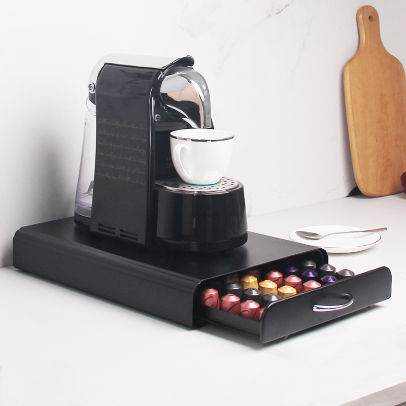 Fengyue Kitchen Storage Rack Drawer Box Nespresso Coffee Machine Base Nestle Metal Storage Rack Organizer